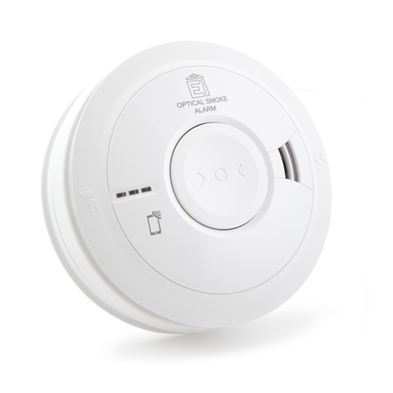 Ei3016 optische rookmelder 230 V met 10-jaar back-up batterij AudioLINK SmartLINK.