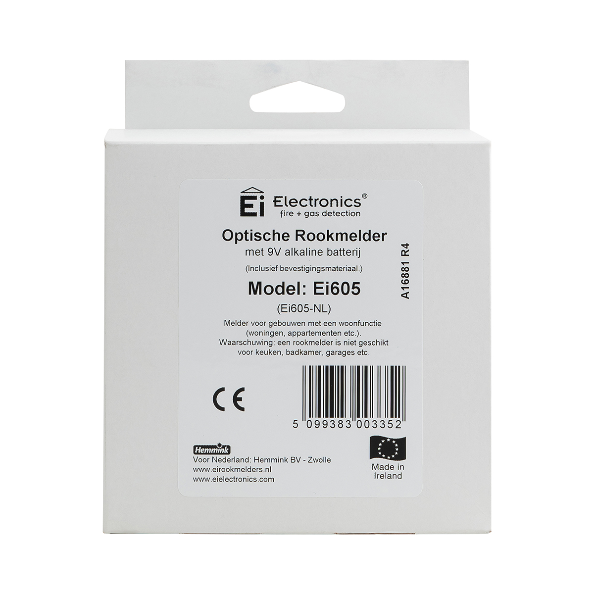 Ei605 Ei Electronics rookmelder 10 jaar 9volt batterij bestellen?