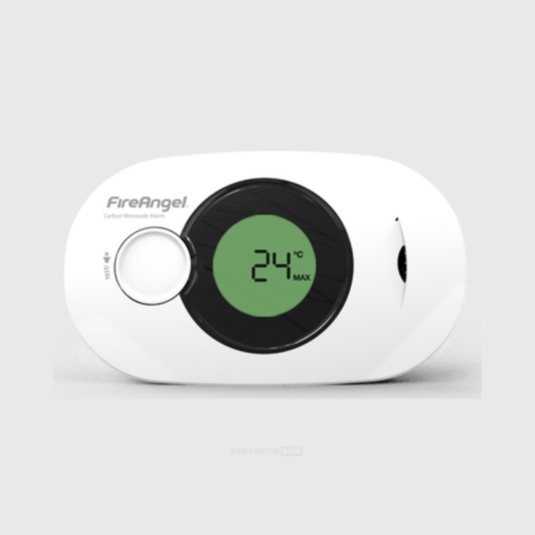 FireAngel FA3322 EUX10 koolmonoxidemelder met display vaste lithium batterij 10 jaar EN 50291 CO melder bescherming tegen koolmonoxide in woning slaapkamer woonkamer cv ketel geiser caravan camper vakantiehuis
