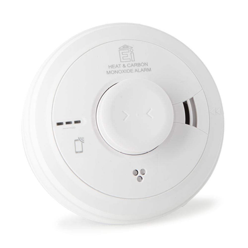 Ei3028 multisensor combinatiemelder hitte en koolmonoxidemelder 230 volt koppelbaar met 10 jaars back up batterij